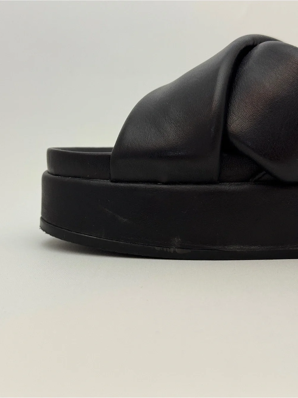 Silent D Women's Black Platform Slide Sandals